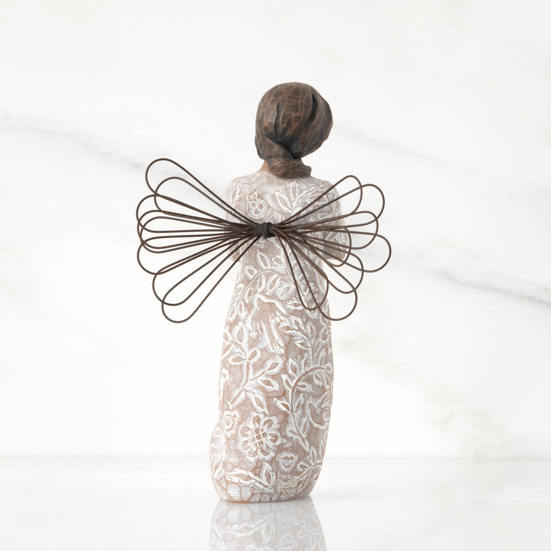Remembrance Angel darker skin tone as a memorial comfort keepsake gift
